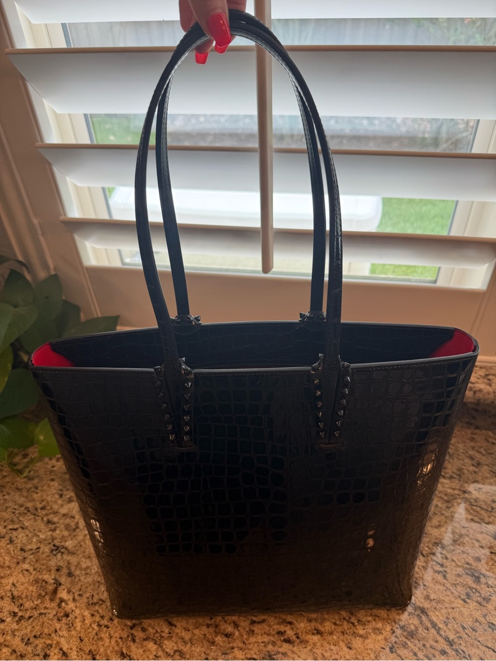 Christian Louboutin Cabata Tote – Black Croc - Picture 14 of 15